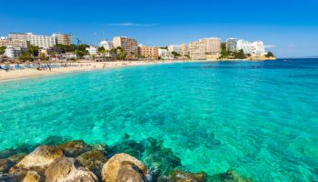 Magaluf beach Majorca island, Spain Mediterranean Sea, Balearic Islands